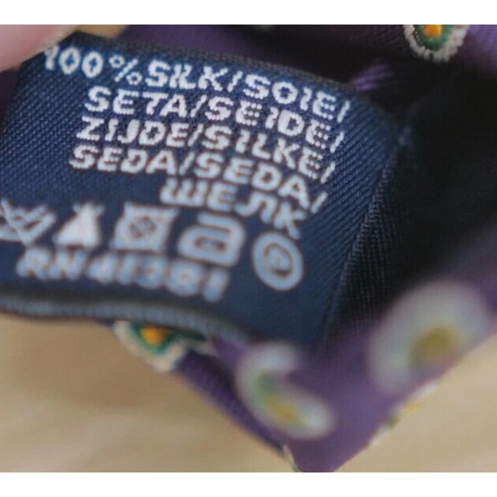 Polo Ralph Lauren Silk Tie Purple Paisley Hand Made In Italy 58